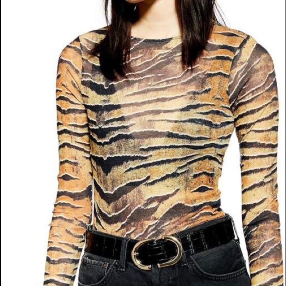 TOPSHOP TIGER PRINT BODYSUIT